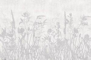 GIN2201ST - Grigio | Carta da parati botanica design moderno